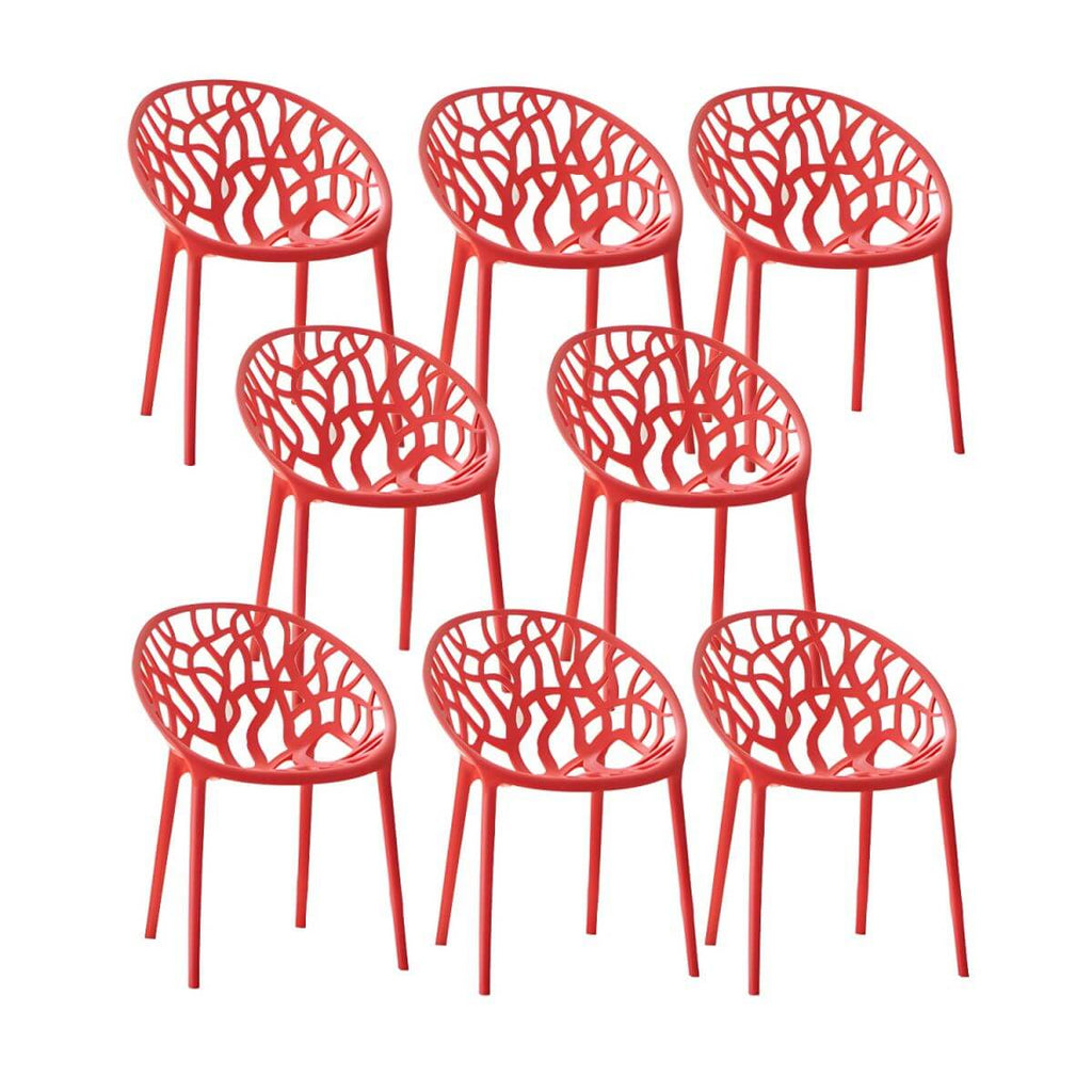 Scandinavian style sloped arm chair made of plastic and acrylic, ideal for kitchen and dining areas