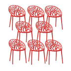 Scandinavian style sloped arm chair made of plastic and acrylic, ideal for kitchen and dining areas