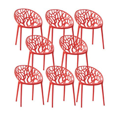 Scandinavian Style Plastic & Acrylic Sloped Arm Chair for Kitchen & Dining Dining Chairs