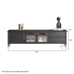 Modern Wood TV Stand Cabinet with Glass Door