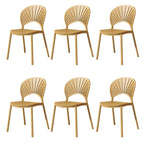 Scandinavian style plastic and acrylic side chair with low back for kitchen and dining