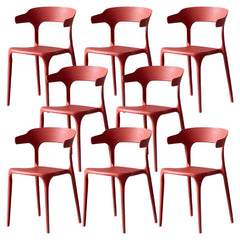 Nordic Stackable Backrest Acrylic Chair with Acrylic Legs for Dining Room Dining Chairs