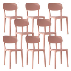 Nordic Backrest Stackable Acrylic Chair with Acrylic Legs for Dining Room Dining Chairs