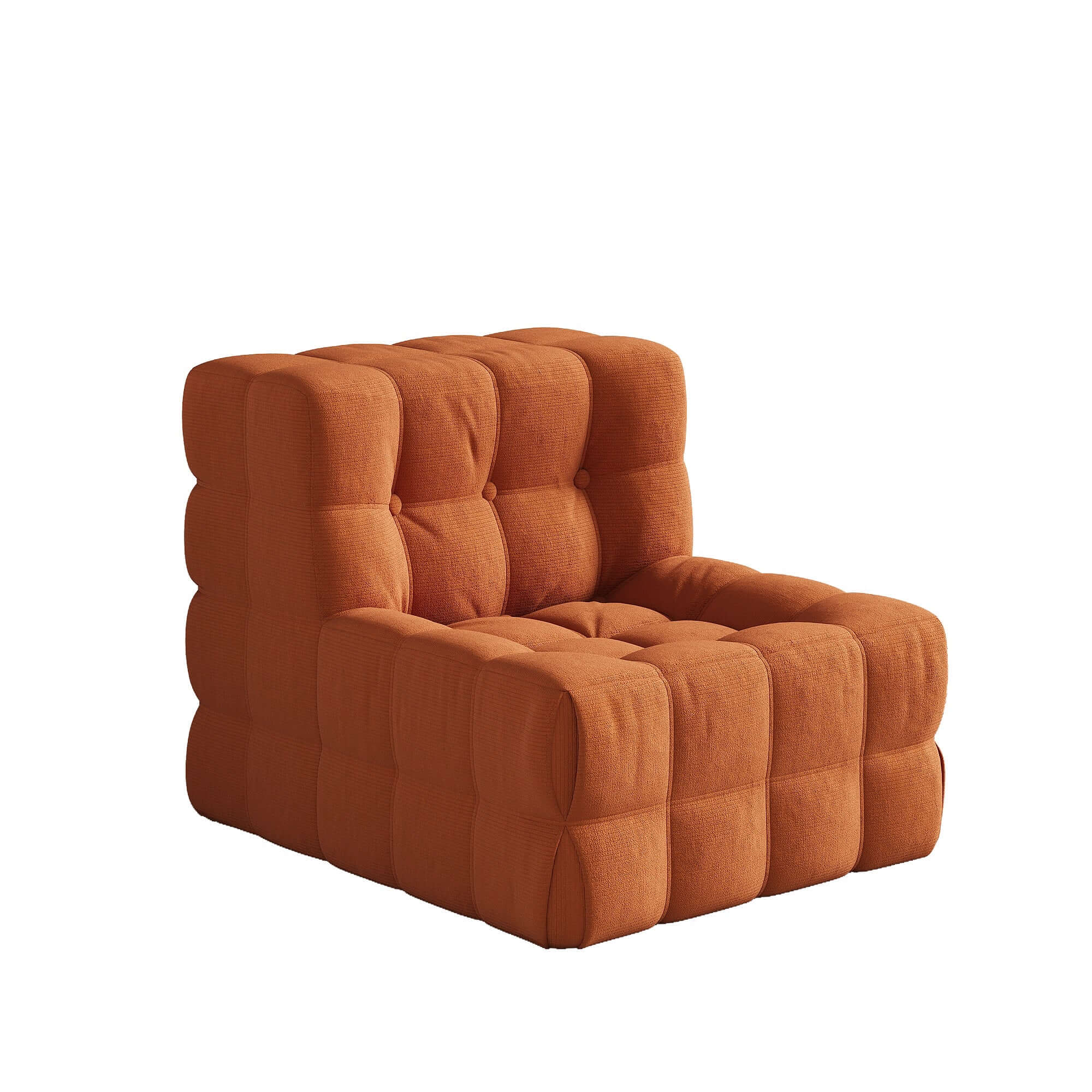 Comfortable tufted corduroy bean bag chair with soft upholstery, perfect for lazy lounging