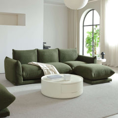 Modern Modular Cloud Sectional Couch Lambswool Fabric Chaise Oversized Sofa