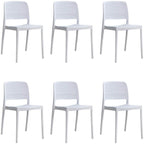Stackable modern plastic and acrylic side chair for kitchen and dining use