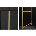 Elegant Black and Gold Glass Tray Table Lamp with Amber Shade