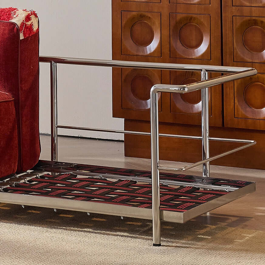 Elegant Cotton Sofa with Stainless Steel Frame for Modern Living