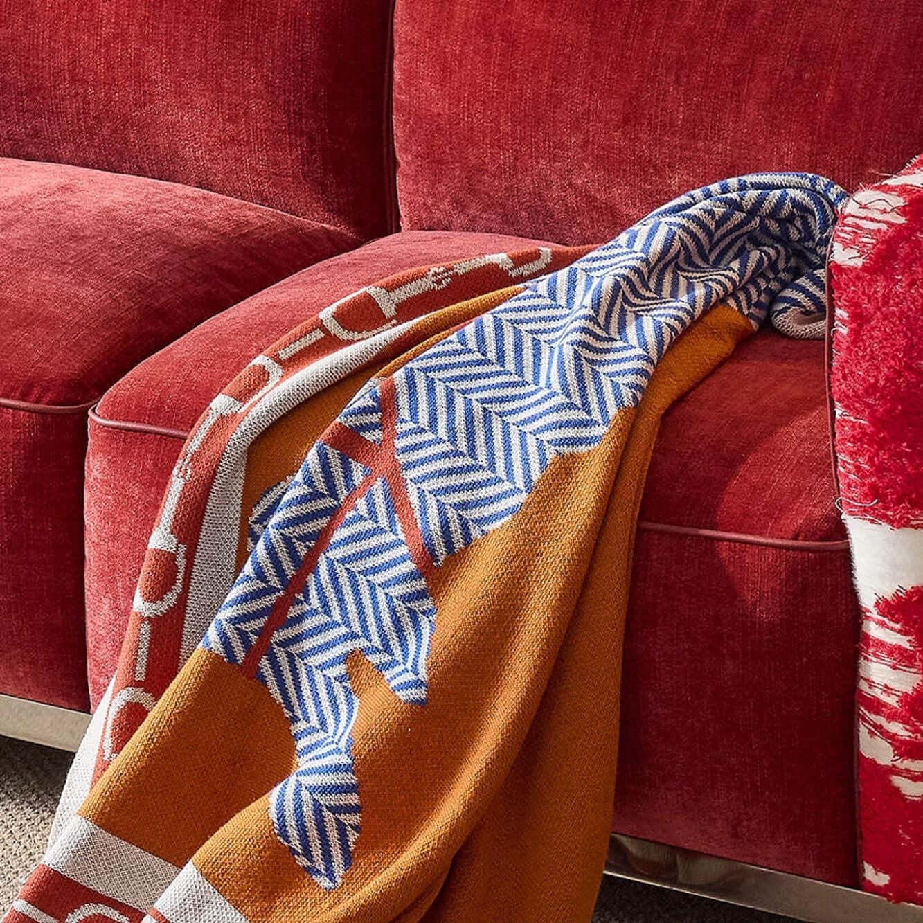 Elegant Cotton Sofa with Stainless Steel Frame for Modern Living