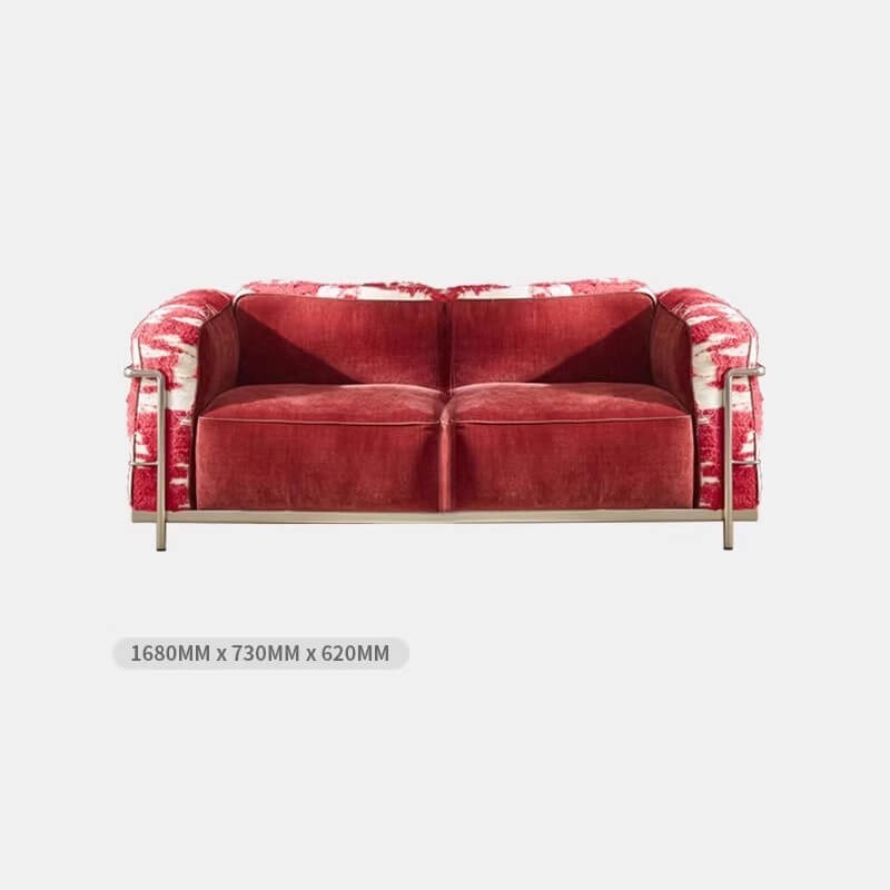 Elegant Cotton Sofa with Stainless Steel Frame for Modern Living