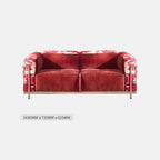 Elegant Cotton Sofa with Stainless Steel Frame for Modern Living