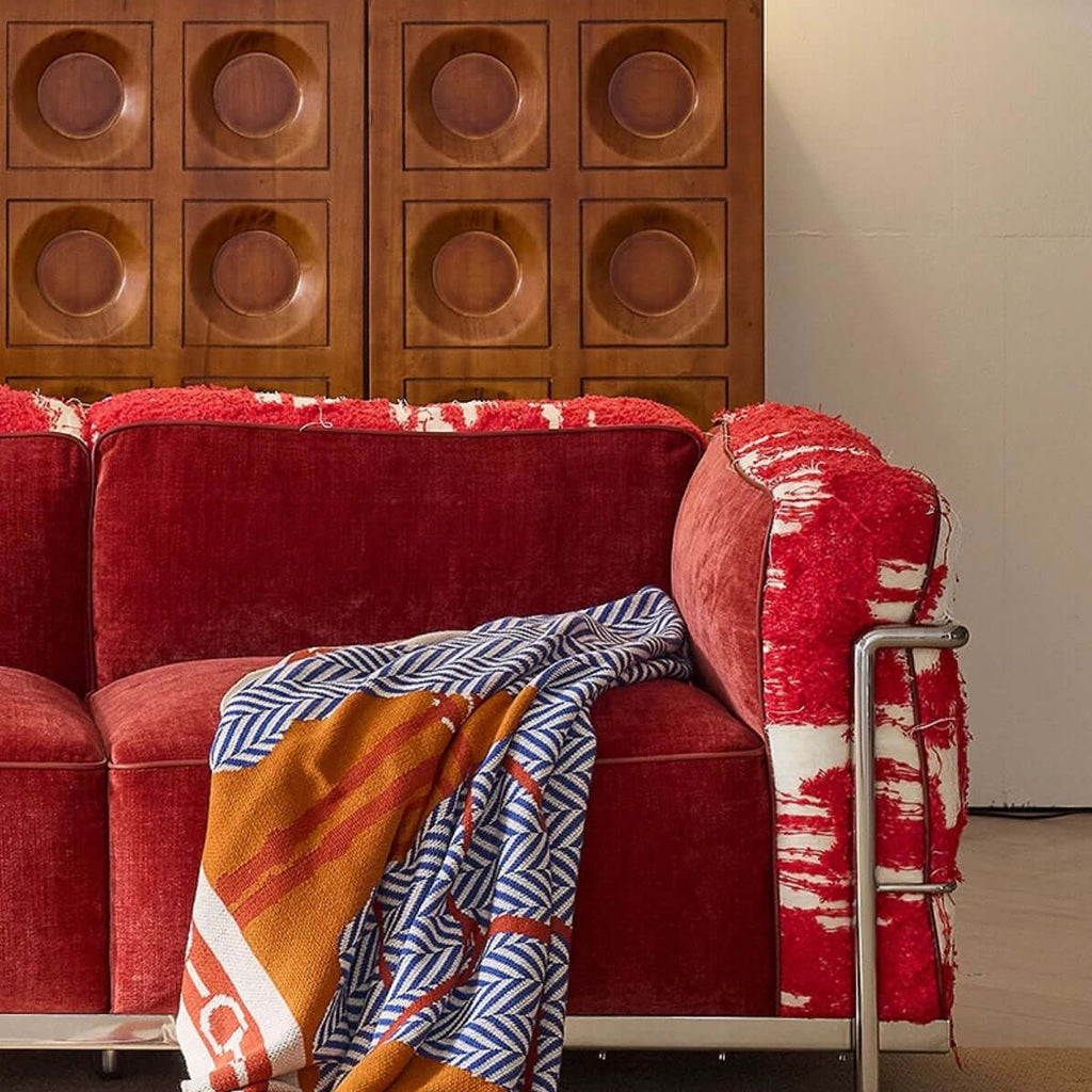 Elegant Cotton Sofa with Stainless Steel Frame for Modern Living