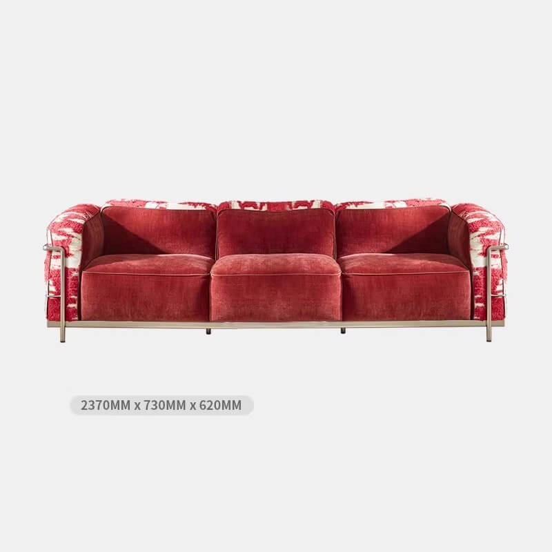 Elegant Cotton Sofa with Stainless Steel Frame for Modern Living