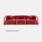 Elegant Cotton Sofa with Stainless Steel Frame for Modern Living