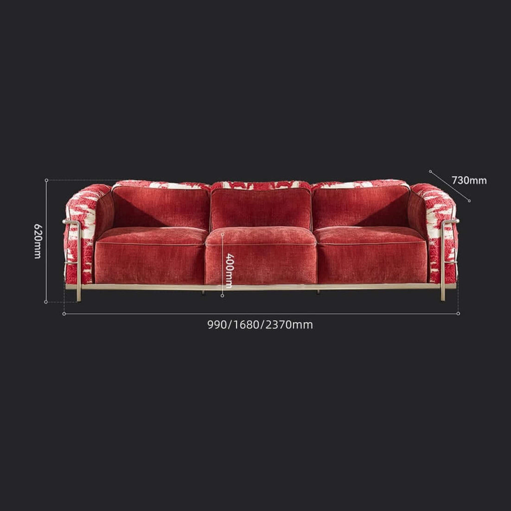 Elegant Cotton Sofa with Stainless Steel Frame for Modern Living Dimensions