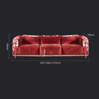 Elegant Cotton Sofa with Stainless Steel Frame for Modern Living Dimensions