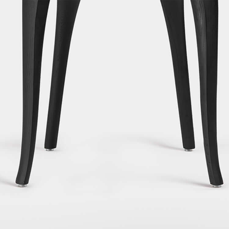 Elegant Deep Brown Solid Wood Lounge Chair with Unique Backrest