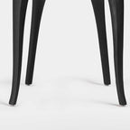 Elegant Deep Brown Solid Wood Lounge Chair with Unique Backrest