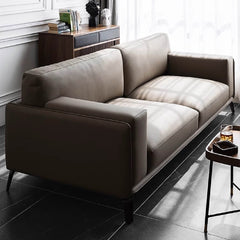 Elegant and Spacious 110.24"L Gray Microfiber Leather Nordic Sofa