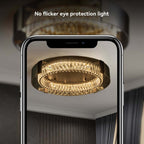 Elegant K9 Crystal Lantern Ceiling Light with Dimmable LED