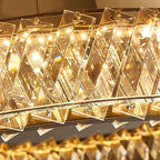 Elegant K9 Crystal Lantern Ceiling Light with Dimmable LED