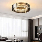 Elegant K9 Crystal Lantern Ceiling Light with Dimmable LED