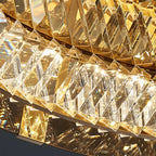 Elegant K9 Crystal Lantern Ceiling Light with Dimmable LED