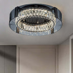 Elegant K9 Crystal Lantern Ceiling Light with Dimmable LED