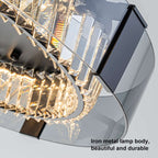 Elegant K9 Crystal Lantern Ceiling Light with Dimmable LED