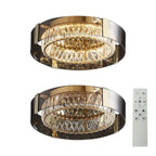 Elegant K9 Crystal Lantern Ceiling Light with Dimmable LED