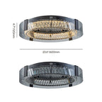 Elegant K9 Crystal Lantern Ceiling Light with Dimmable LED Dimensions