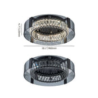 Elegant K9 Crystal Lantern Ceiling Light with Dimmable LED Dimensions