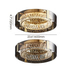 Elegant K9 Crystal Lantern Ceiling Light with Dimmable LED Dimensions