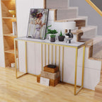 Elegant Nordic Stone Top Console Table