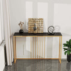 Elegant Nordic Stone Top Console Table