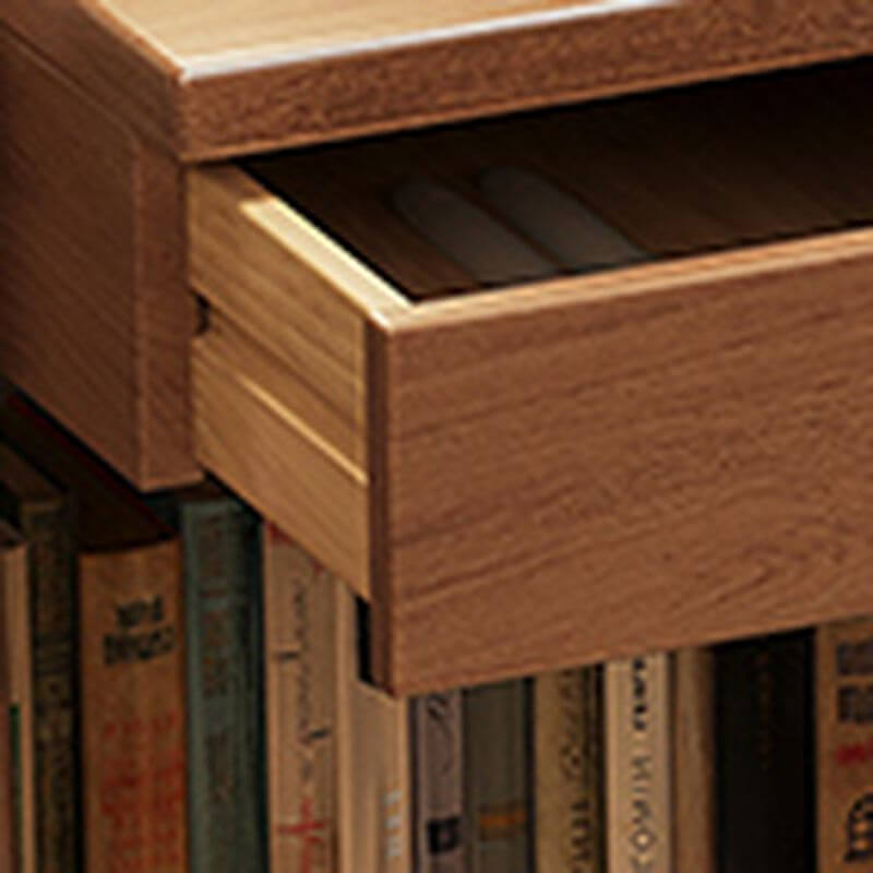 Elegant Nut/Brown Wood Writing Desk with Shelves for Kids and Toddlers