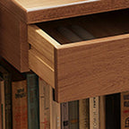 Elegant Nut/Brown Wood Writing Desk with Shelves for Kids and Toddlers