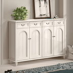 Elegant Solid Wood Shoe Cabinet With Arched Design