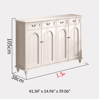 Elegant Solid Wood Shoe Cabinet With Arched Design