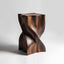 Elegant Solid Wood Stool with Natural Grain Finish