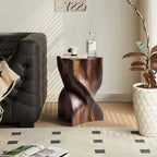 Elegant Solid Wood Stool with Natural Grain Finish Main Product Image