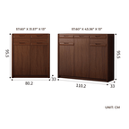 Elegant Walnut Shoe Storage Cabinet for Entryway
