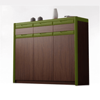 Elegant Walnut Shoe Storage Cabinet for Entryway