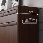 Elegant Walnut Shoe Storage Cabinet for Entryway