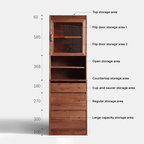 Elegant Walnut Wine Bar Cabinet with Ample Storage Space