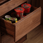 Elegant Walnut Wine Bar Cabinet with Ample Storage Space