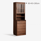 Elegant Walnut Wine Bar Cabinet with Ample Storage Space