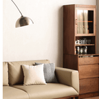 Elegant Walnut Wine Bar Cabinet with Ample Storage Space