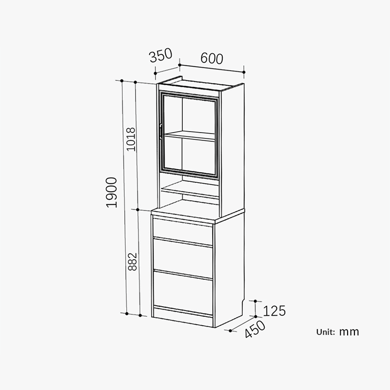 Elegant Walnut Wine Bar Cabinet with Ample Storage Space