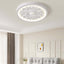 Elegant White Resin Dome Flush Mount Ceiling Light with 3D Carving Main Product Image